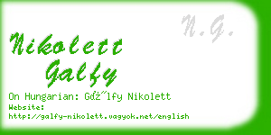 nikolett galfy business card